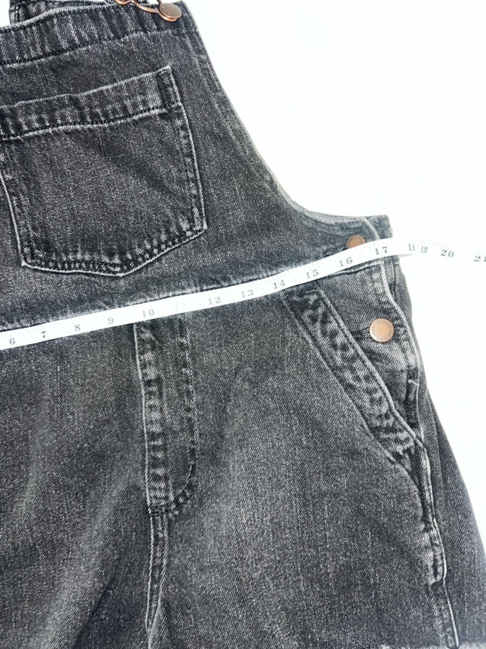 Women’s Universal Thread Black Denim Short Overalls size 2 - Picture 5 of 6